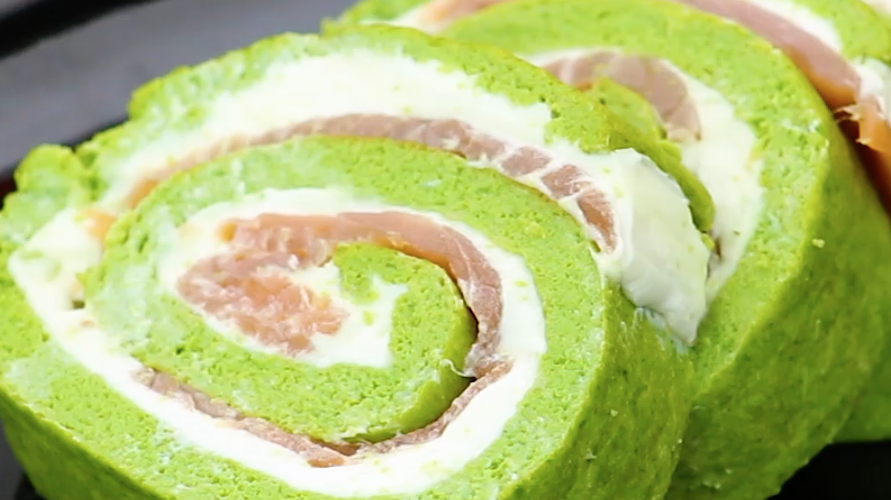 ROTOLO VERDE con Salmone e Robiola